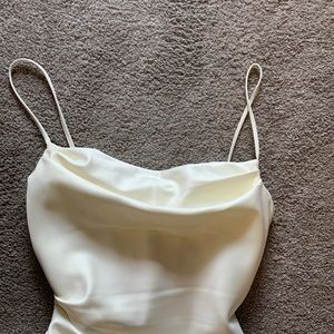 House of CB Anja Ivory Satin Corset Dress sz XS